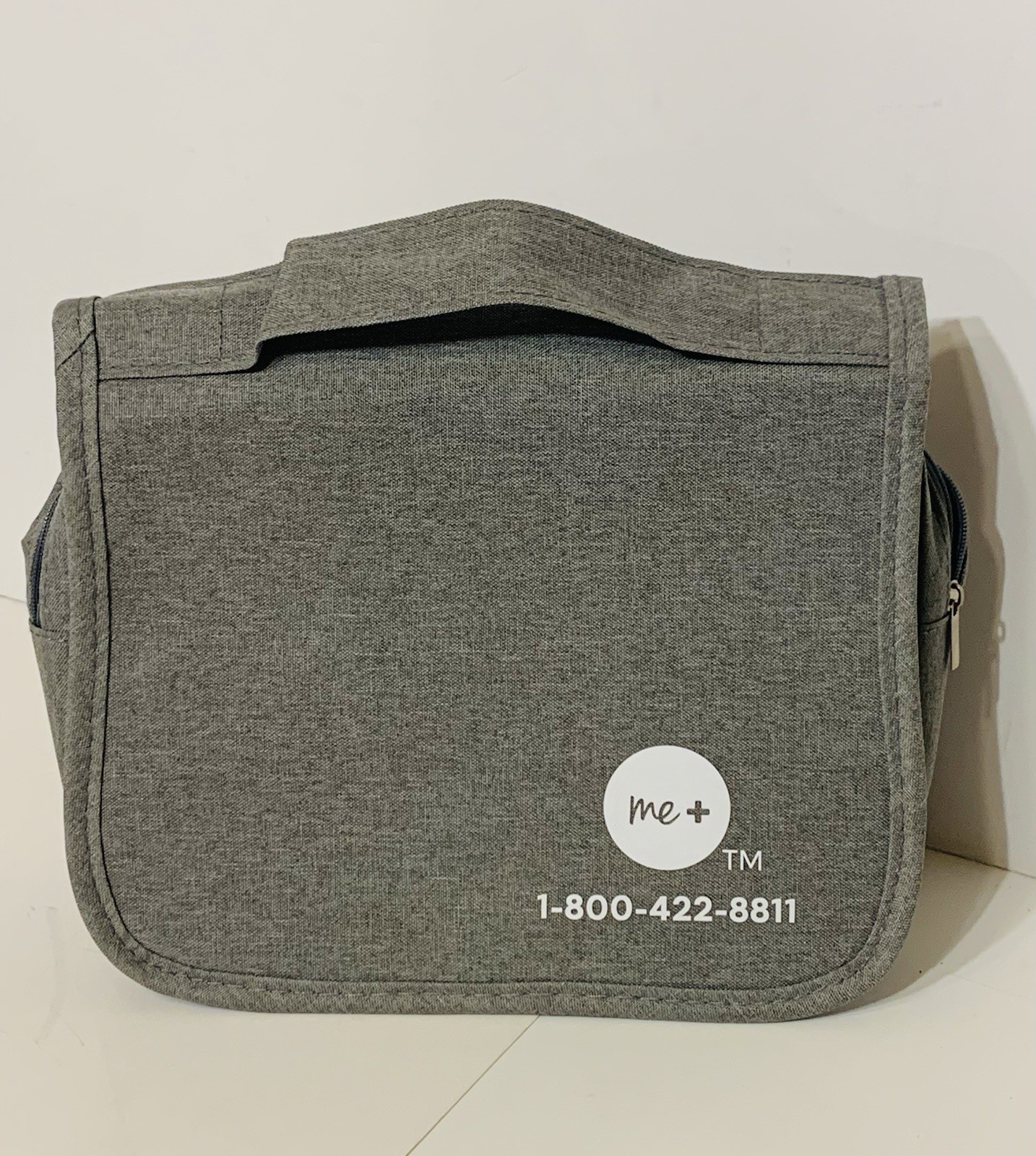 Gray Convatec Ostomy Travel Bag W/ Hanging Hook. Lots Of Space And Extra Pockets