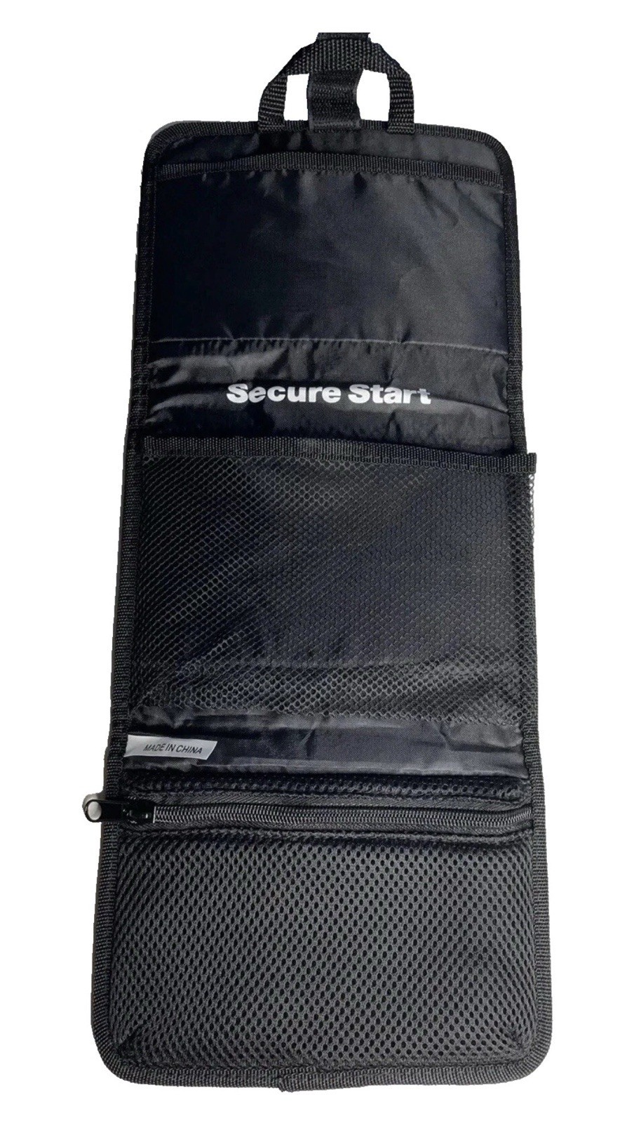 Secure Start Ostomy Travel Bag Case Black – NEW / Hanging/folding/zipper/mesh