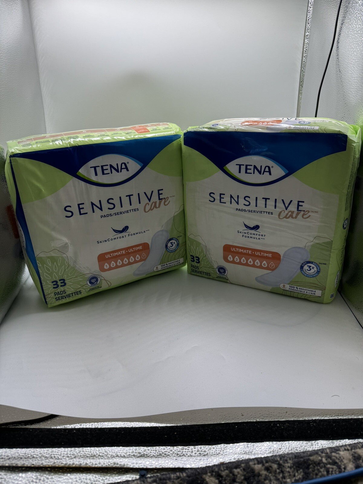 TENA Sensitive Intimates Ultimate 6 Female Incontinence Pads Regular 33 Ct 2 PCK