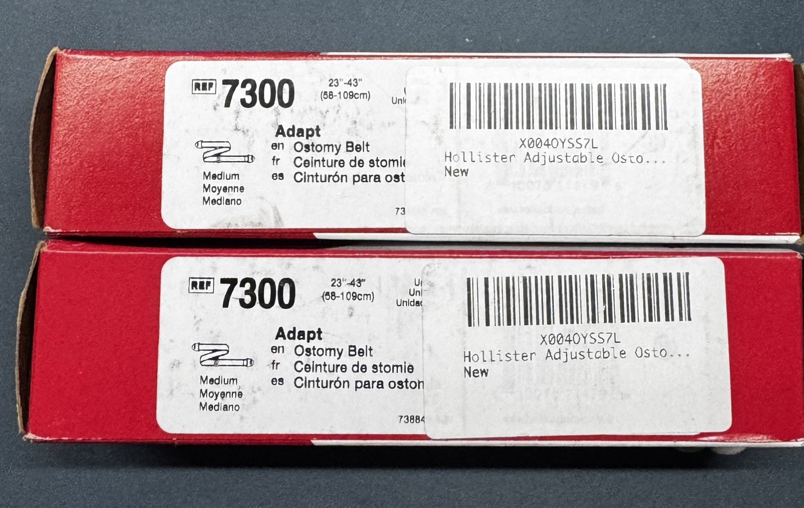 New Hollister Adapt Ostomy Belt #7300 set of 2