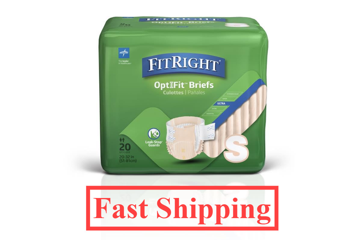 FitRight Ultra Adult Diapers, Incontinence Briefs with Tabs, Heavy 20 – 80 Ct ✅✅