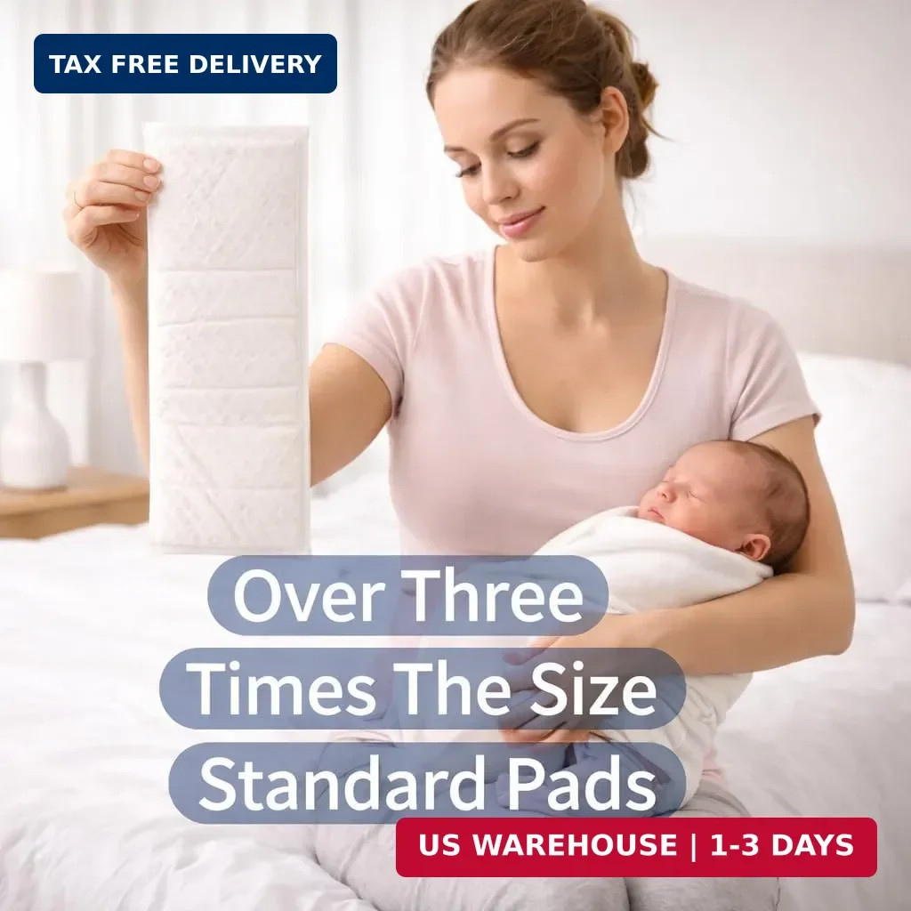 Vakly Postpartum Pads 6″ x 17″ (40 Pack) – Large Super Absorbent Maternity Pad L