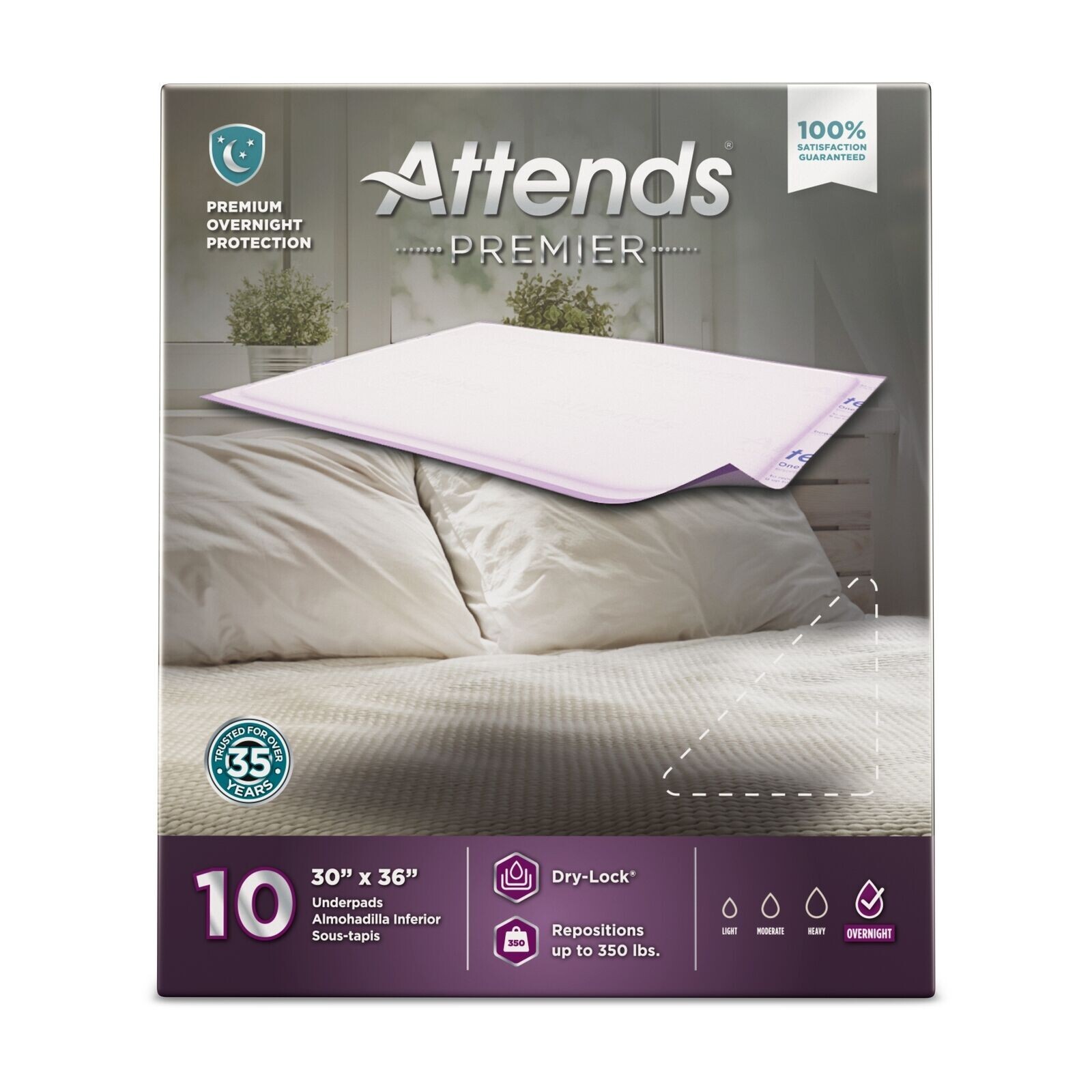 Attends (ALI-UP3036) Premier Underpad Heavy Absorbenc, 30 X 36 Inch, 10 Ct