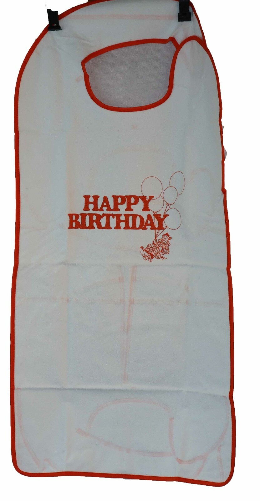 Extra Long Waterproof Mealtime Protector Adult Bib 17.5 x 36 New Happy Birthday