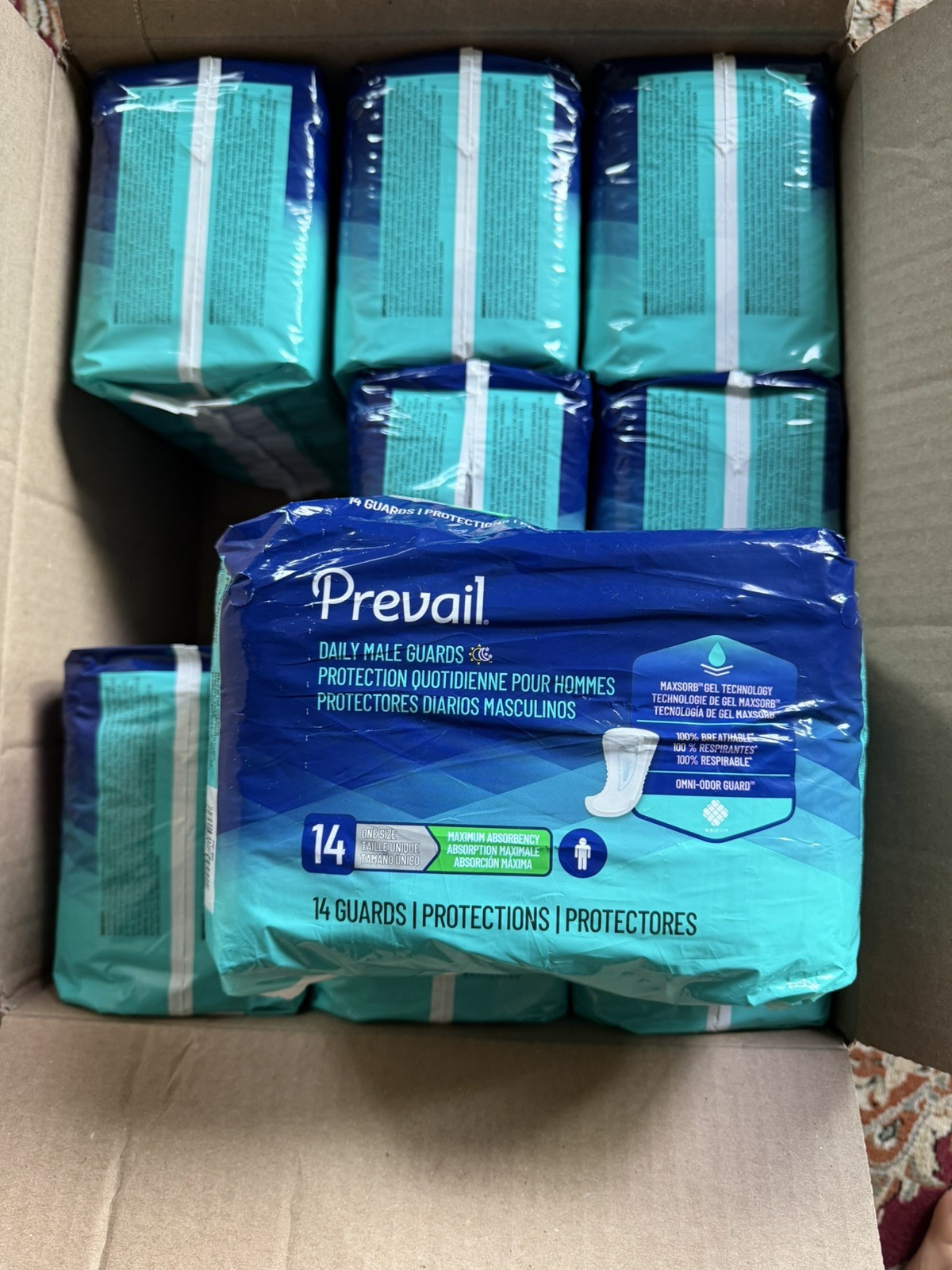 Prevail Daily Male Guards Incontinence Pads, 14 Count – 1 Pack (PV811)