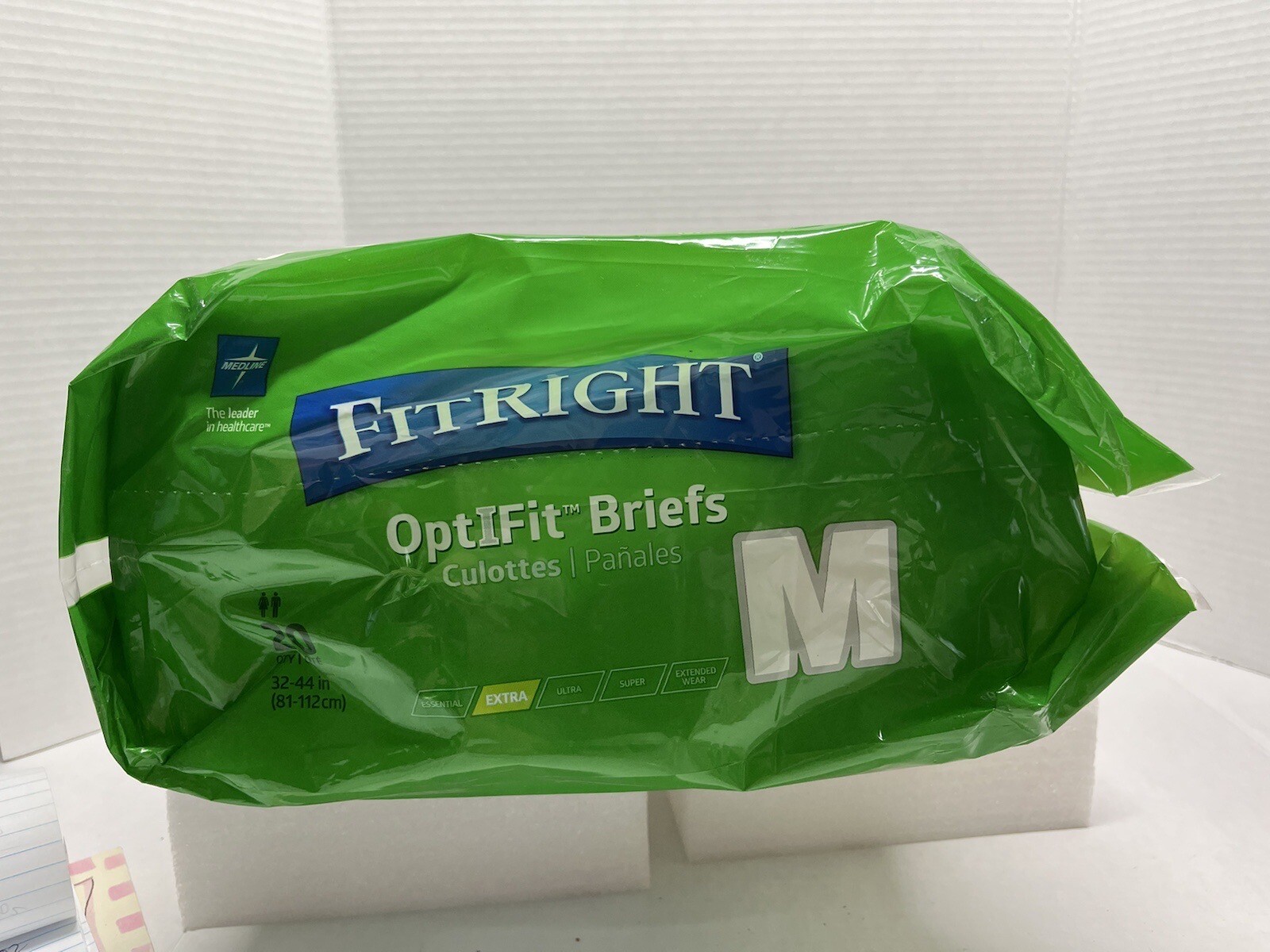 FitRight OptIFit Ultra Size Medium 32″- 44″ Adult Diapers Briefs Pack of 20 New