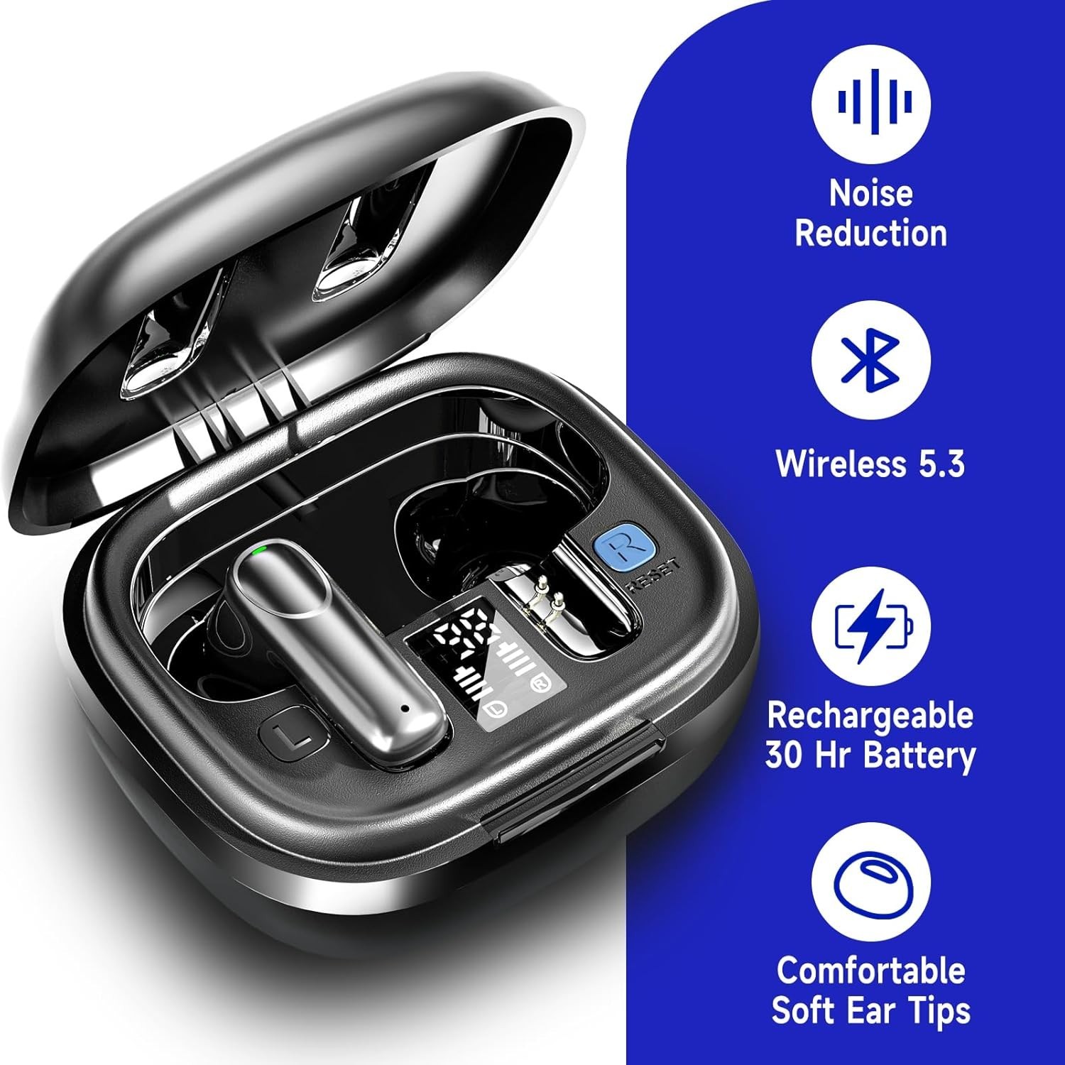 Bluetooth Rechargeable OTC Hearing Aids for Seniors 16 Channel Noise Canceling