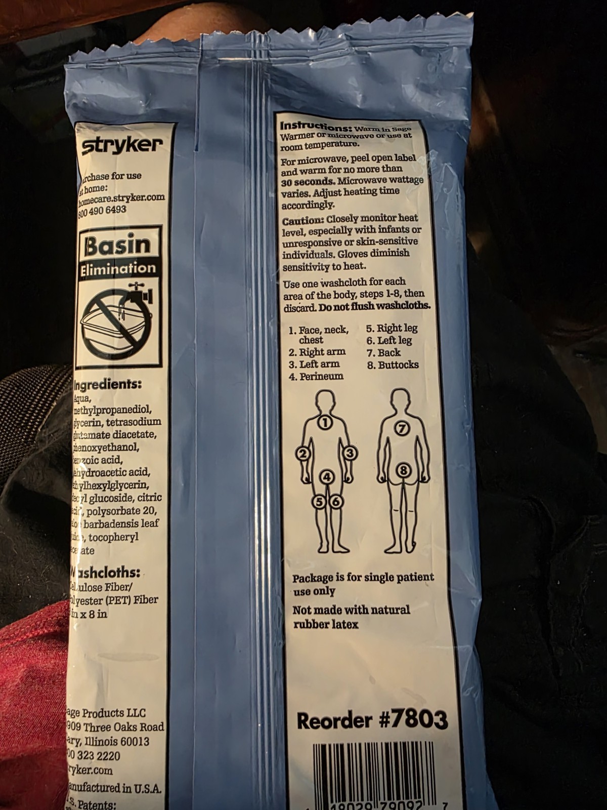 NEW Stryker – Sage Essential Bath Cleansing Washcloths – 3 Packages, 24 Cloths