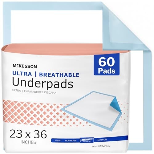 McKesson Ultra Underpads 23×36 60 Count Heavy Absorbency Bed Pads