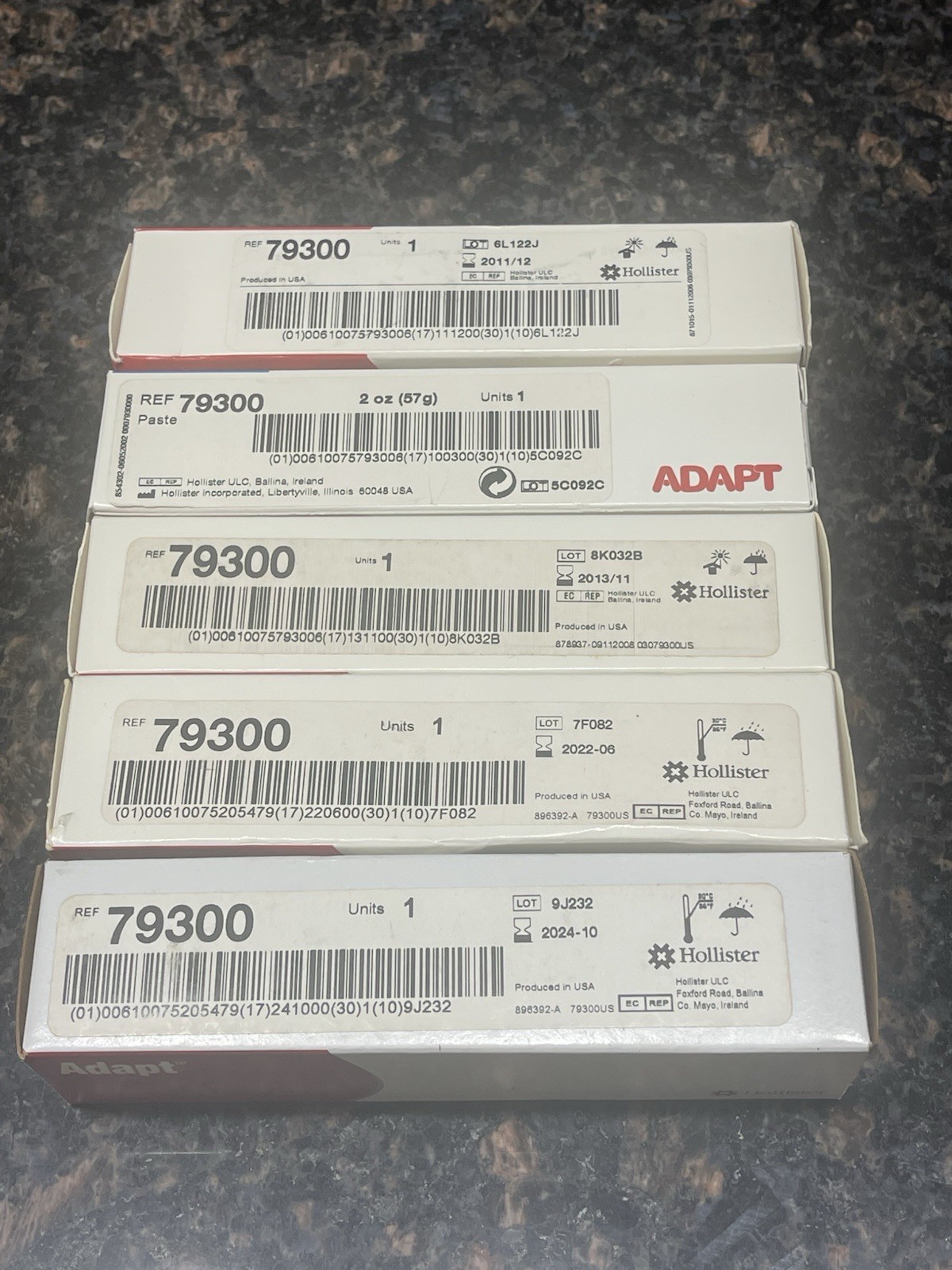 New Hollister Adapt Paste 2.1oz 60g Tube Ostomy Supply Lot Of 4 Boxes **READ ***