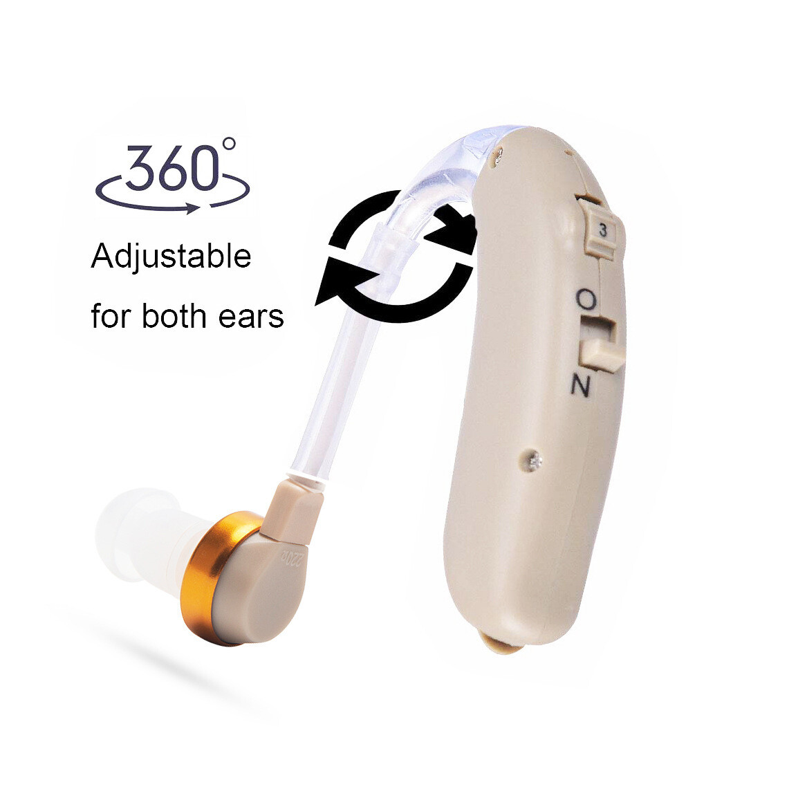 1 Pair Rechargeable Hearing Aids for Seniors & Adults with Noise Cancelling Dig