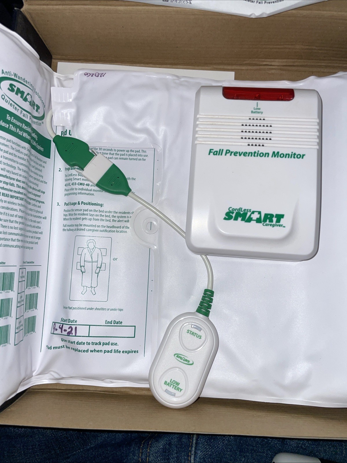 Smart Caregiver Wireless & Cordless Weight Sensing Bed Pad – 10″ x 30″ MSRP $124