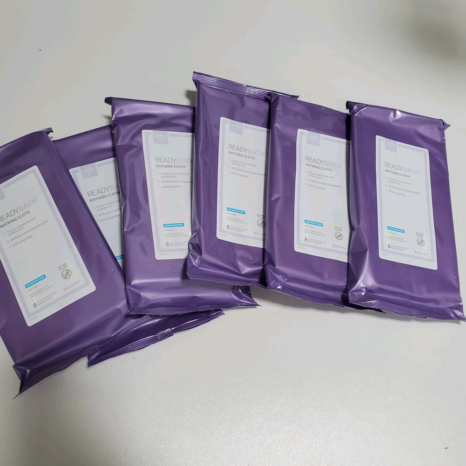 Medline ReadyBath Total Body Cleansing Washcloths UNSCENTED 30 count (MSC095305)