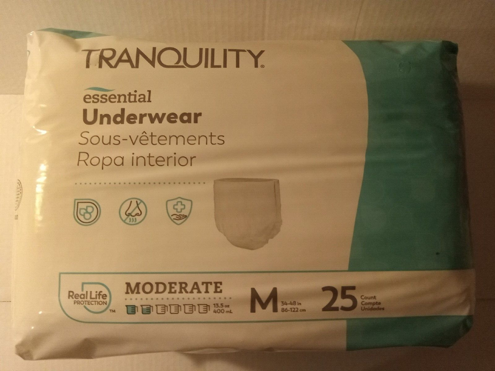 Tranquility Disposable Underwear Medium 25 Count