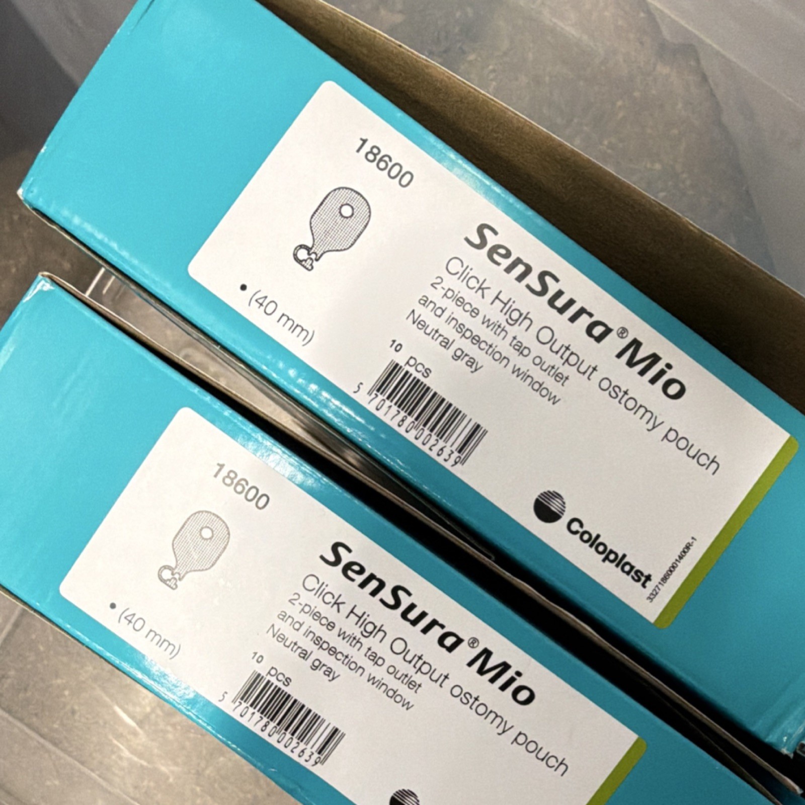 Coloplast SenSura Mio Click High Output Ostomy Pouch Viewing 40 mm MPN 18600