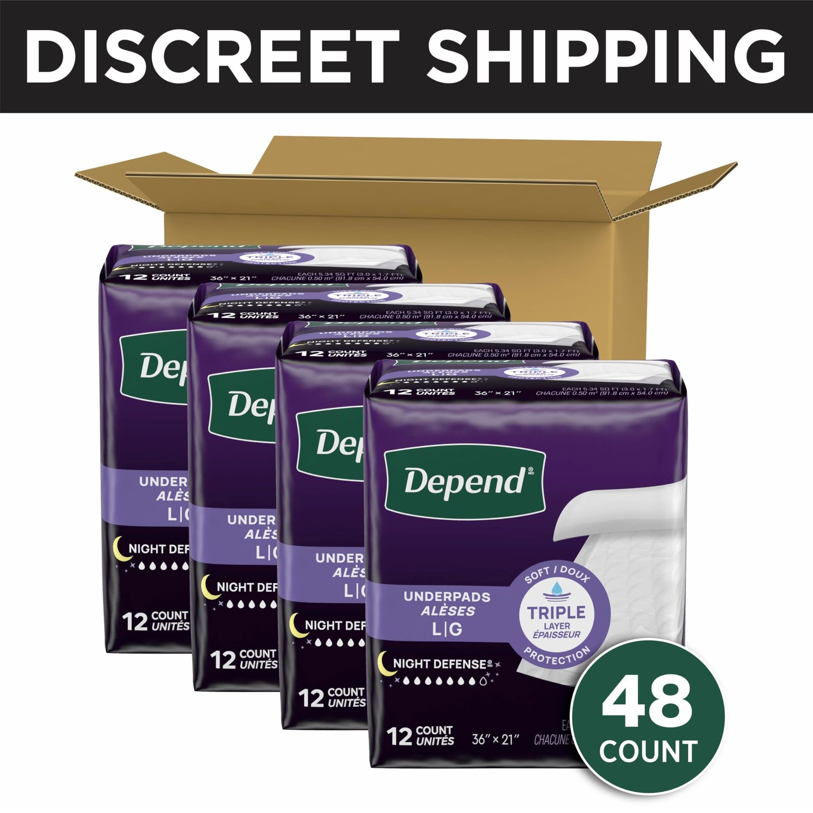 Depend Underpads, Disposable Incontinence Bed Pads for Adults, Slip Resistant…