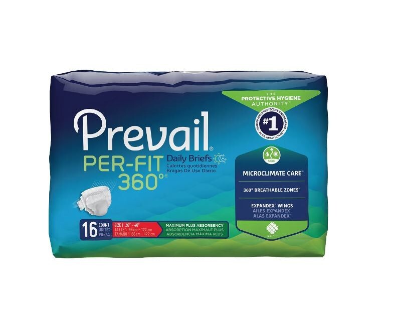 Prevail Per-Fit 360 Incontinence Brief, Maximum Plus 16 Ct