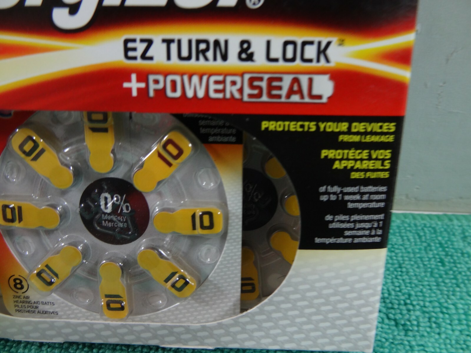 NEW Energizer EZ Turn & Lock Size 10 Hearing Aid Batteries, 24-Pack Exp-10/2020