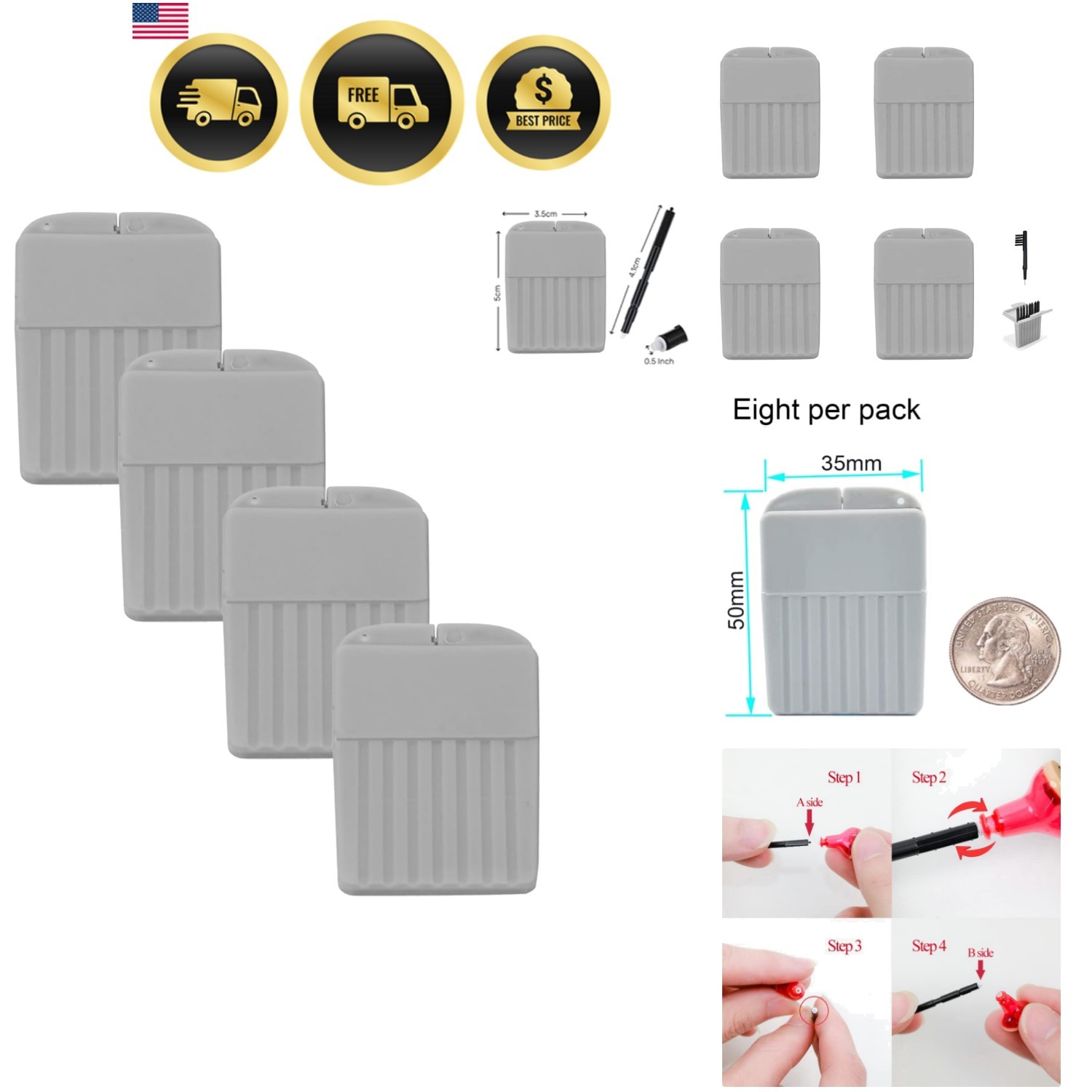 Phonak Hearing Aid Accessories, Resound Wax Traps Hear Clear Cleaning kit Acc…