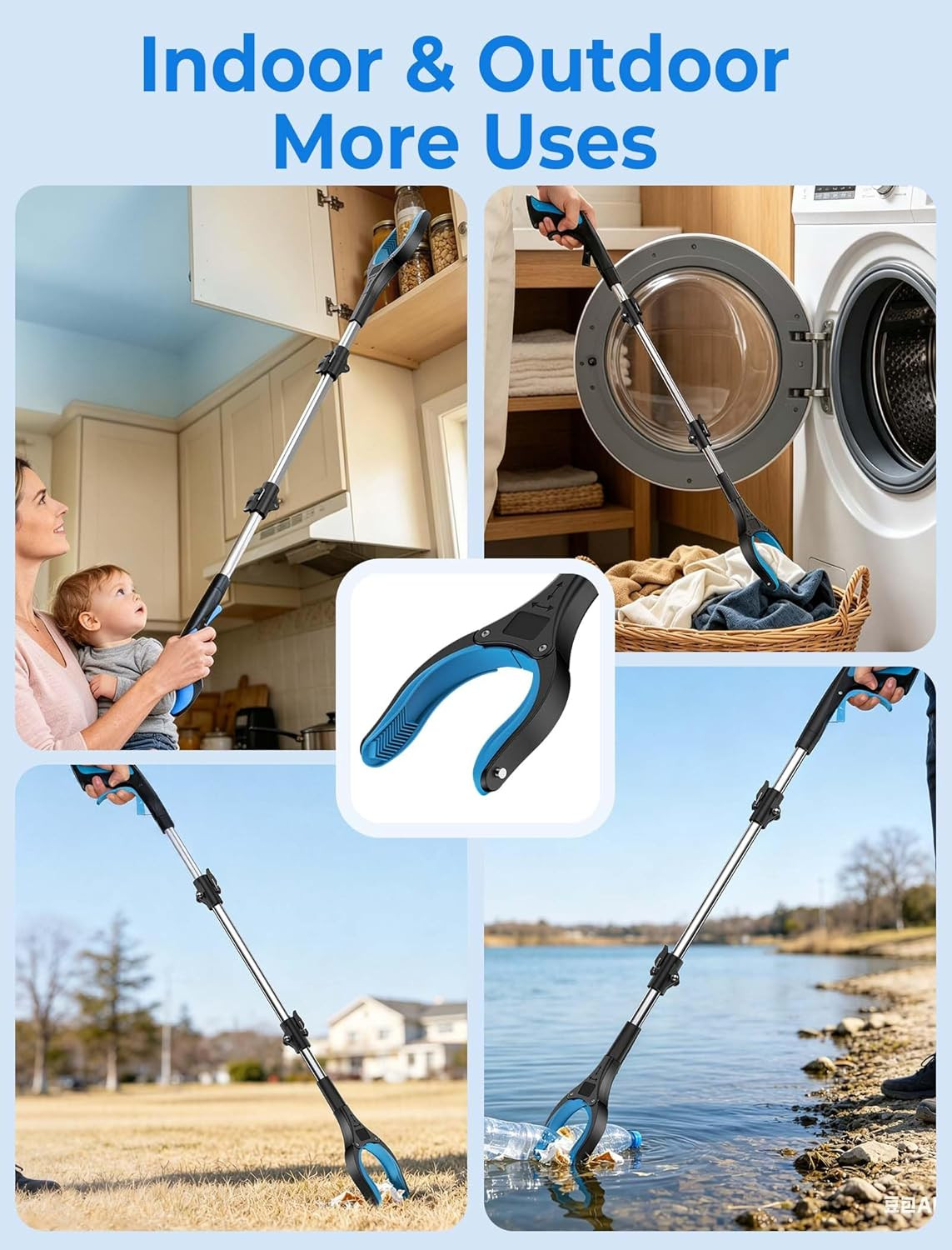 32″ Grabber Reacher Tools, 2 Pack Upgraded Strong Foldable Reacher Grabber Heavy