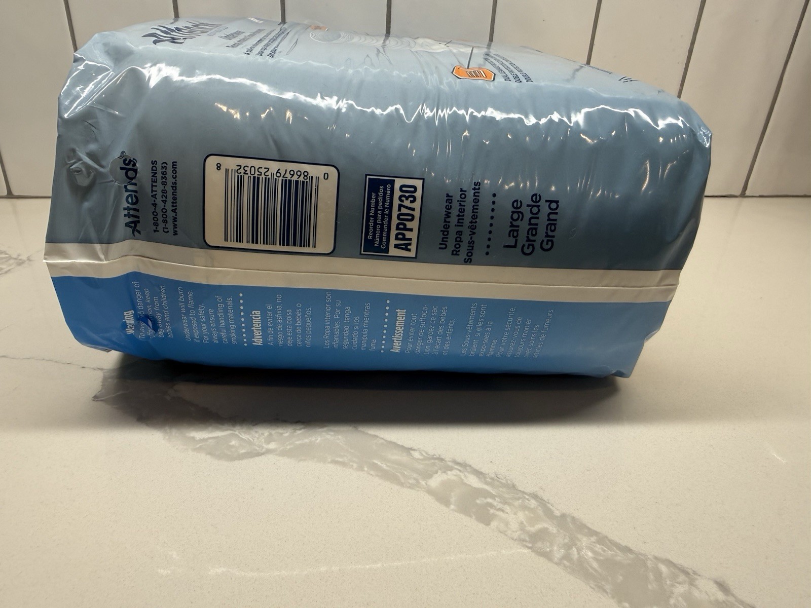 Attends Disposable Underwear Large Maximum Absorbency 18 Ct