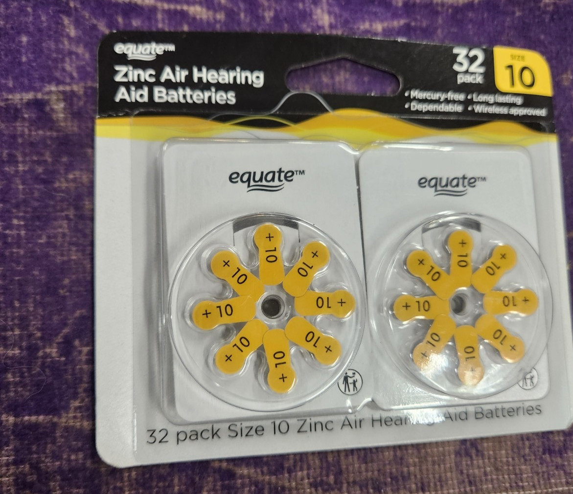 Equate Hearing Aid Batteries Size 10 32 Pack | Exp 06/2027 Sealed