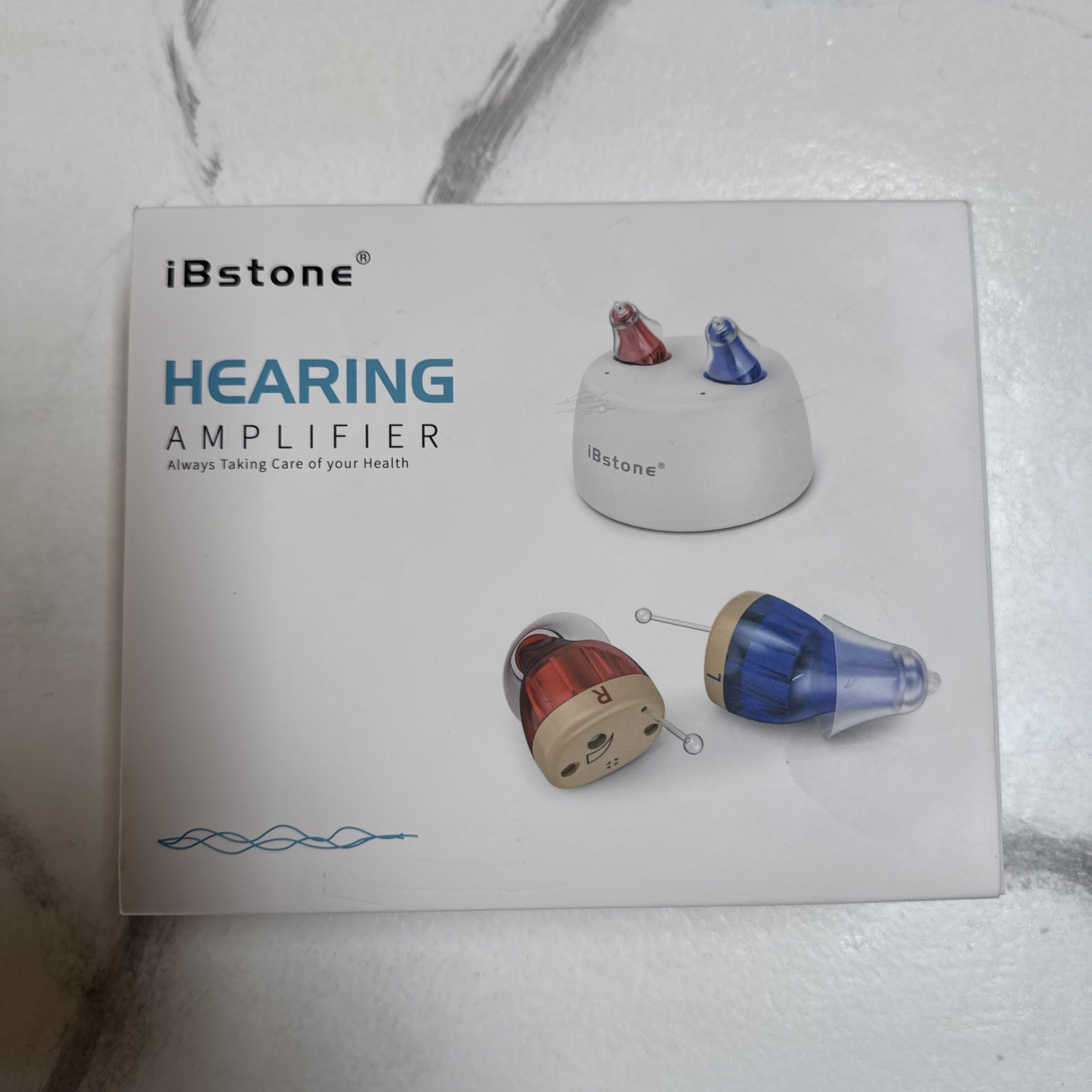 iBstone K17 Amplifier Hearing Aid Wireless Portable Rechargeable (Red & Blue)