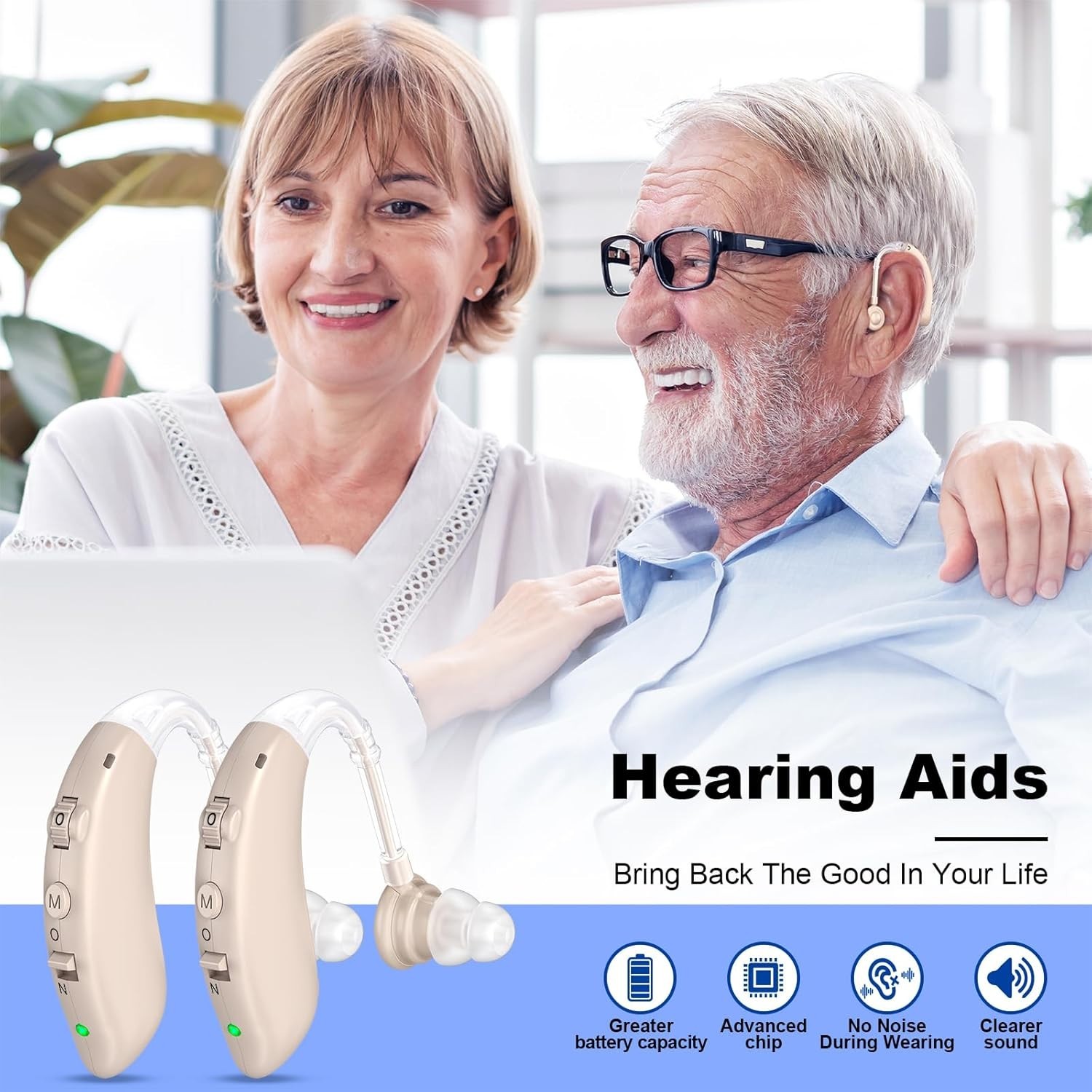 Enhanced Communication Rechargeable Hearing Aids with Active Noise Cancellation