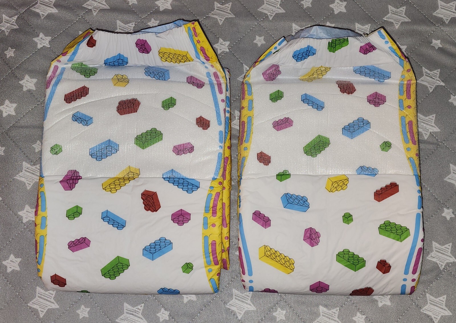 Kiddo Let’s Build Lot of 2 Adult Abdl Diapers Size Large