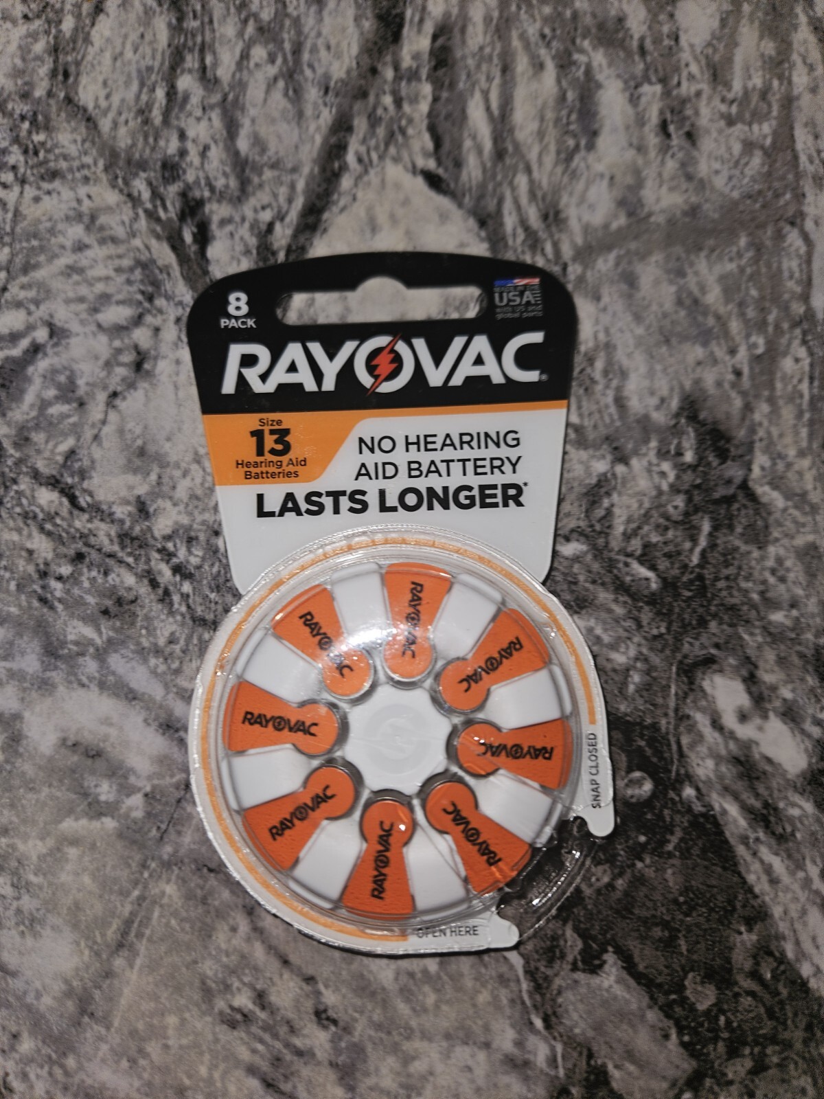 Rayovac Size13, Hearing Aid Batteries Made in USA Pack of 8 count EXP MAR 2025