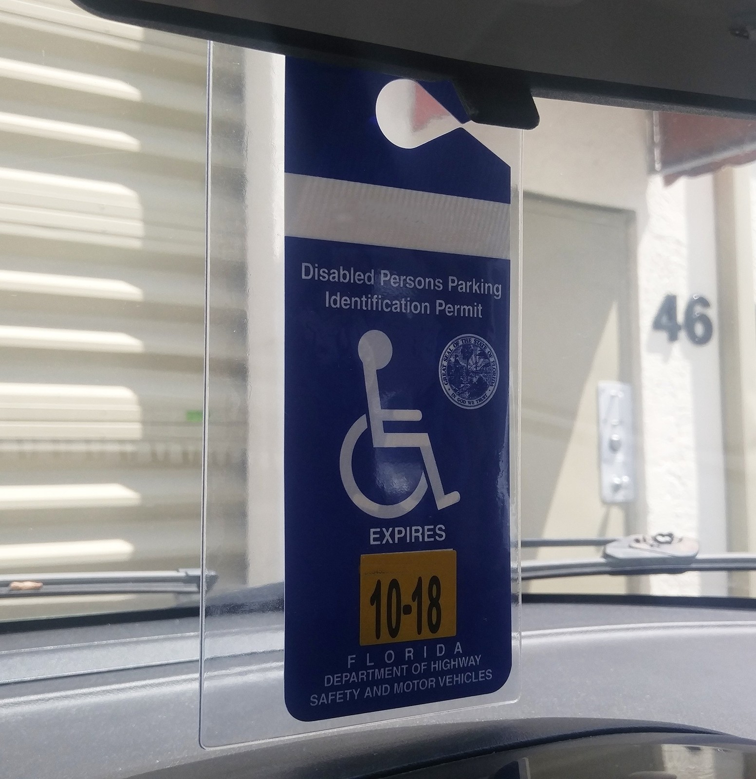 Clear Handicap Parking Placard Protective Holder Rear View Mirror Disability…