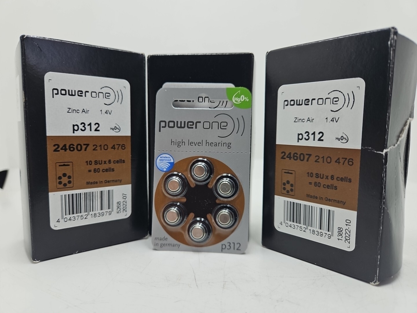 26 packs (156 total) Power One P312 6-Pack Hearing Aid Batteries Expire 7 – 2022
