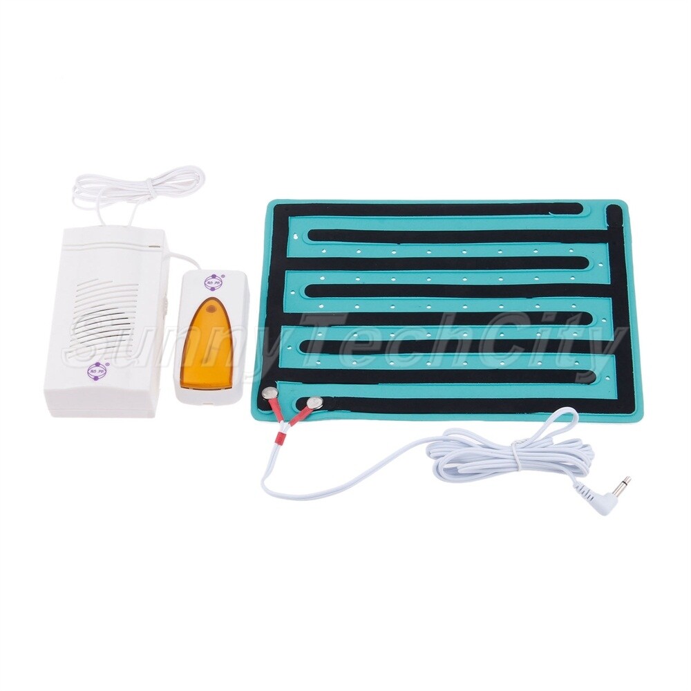 Bedwetting Enuresis Alarm Pad Incontinence Aids Bed Wet Call Sensor Press Button