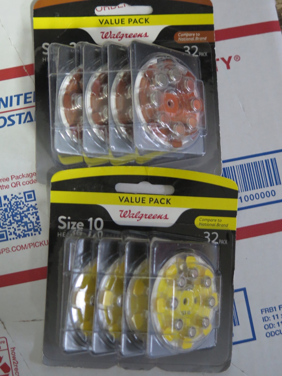 LOT 2 Walgreens Size 312 10 hearing aid batteries 32 pk X 2 NEW batteries 04/25