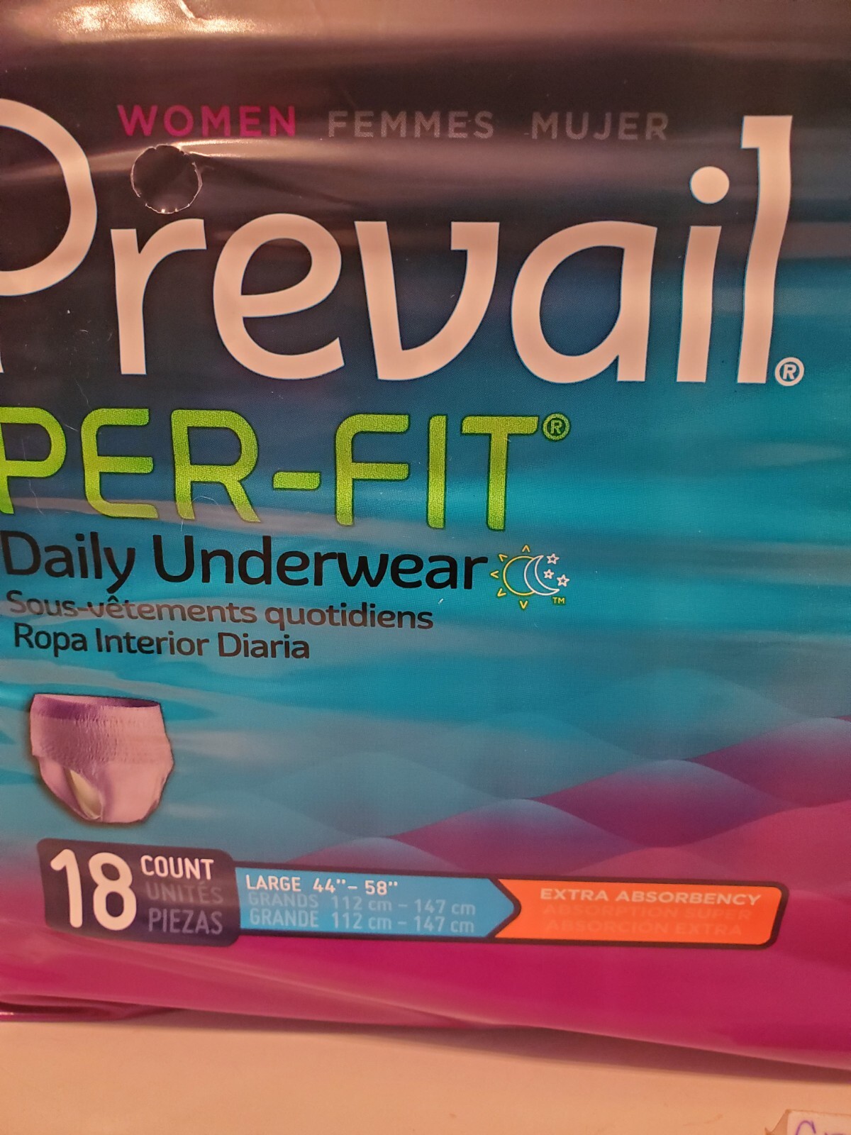 Prevail ~For Women Daily Disposable Underwear Female Large PFW-513 Per-Fit 18 Ct