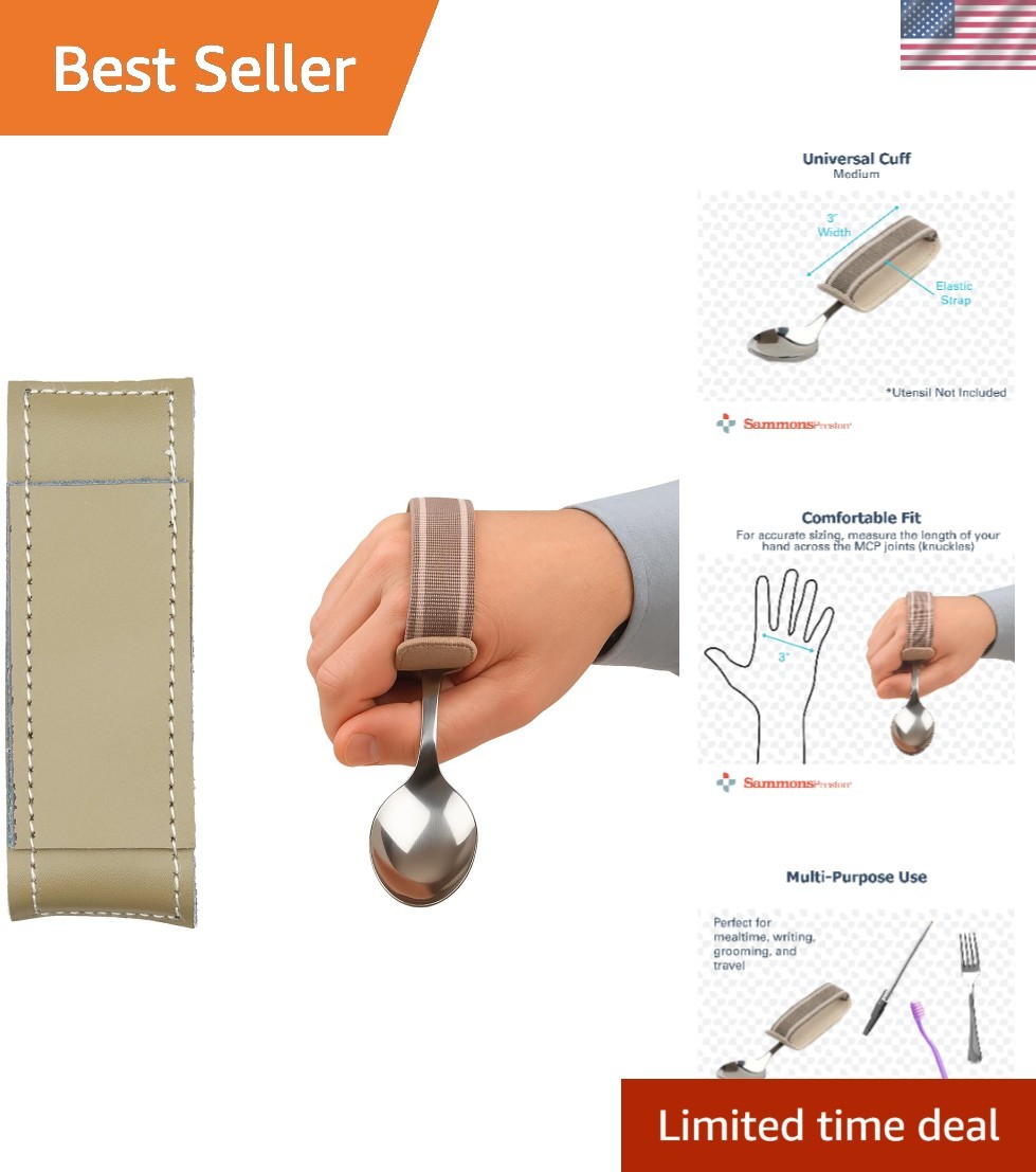 Universal Cuff, Adaptive Utensil Holder, Hand Aid, M | Adaptive utensil holde…