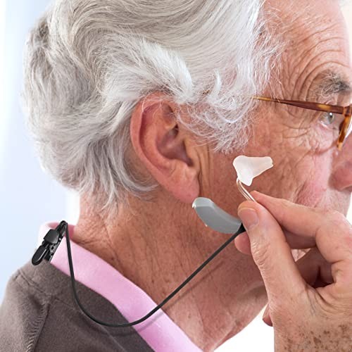 4 Pcs Adjustable Hearing Aid Clips Lanyard Holder Anti-Loss Rope for Seniors