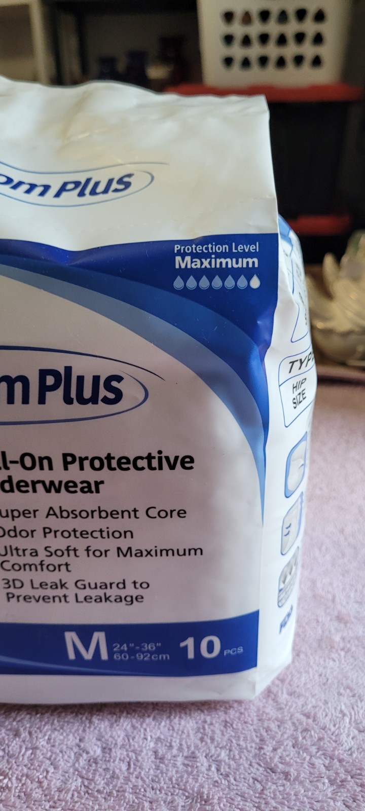 Package of 10 Freedom Plus Pull-On Protection Underware M 24″-36″