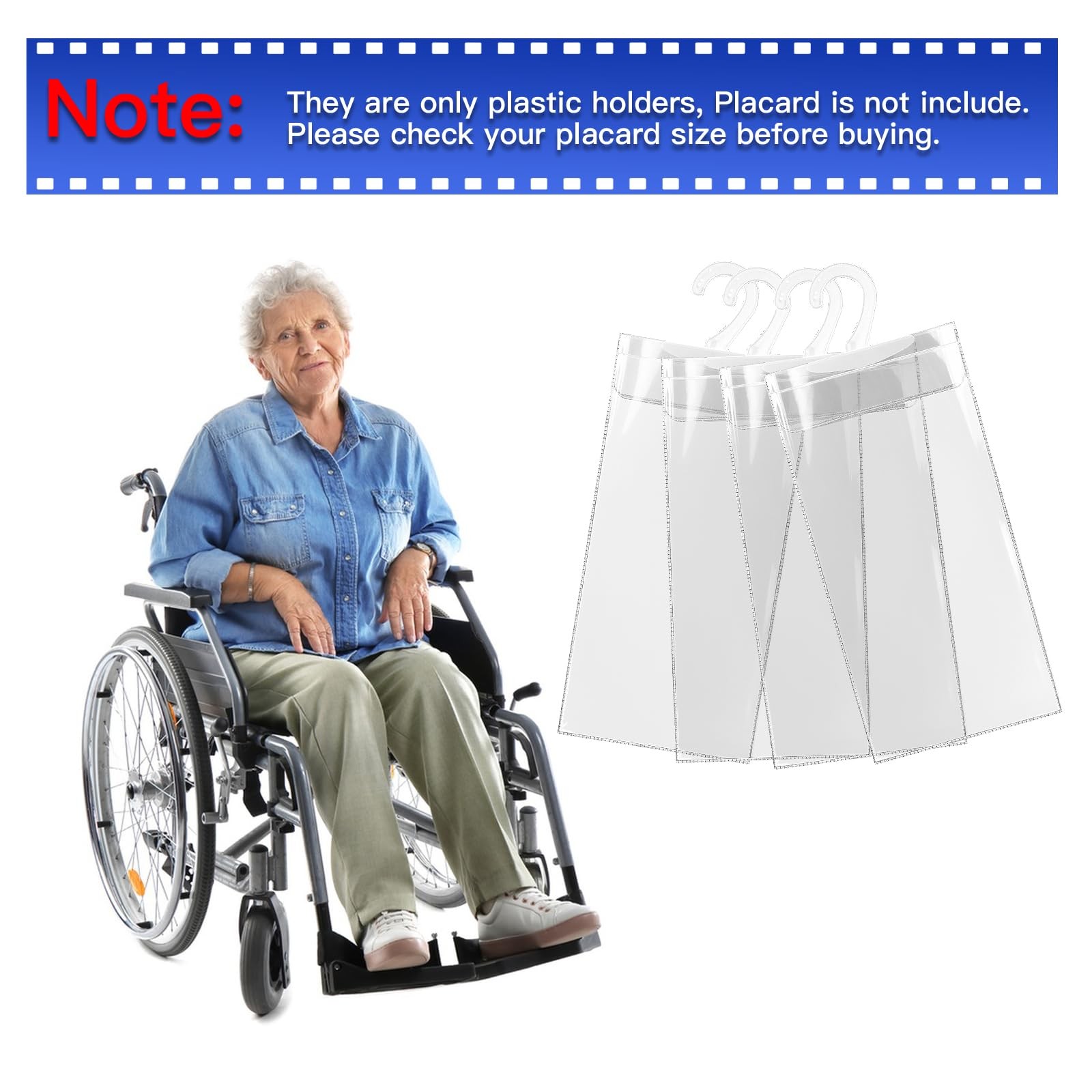 Handicap Placard Holder for Auto, Ultra Transparent Handicapped Placard Holde…