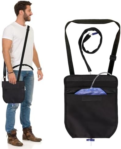 Urine Drainage Bag Holder Adjustable Catheter Bag Cover with Zipper Foley Cathet