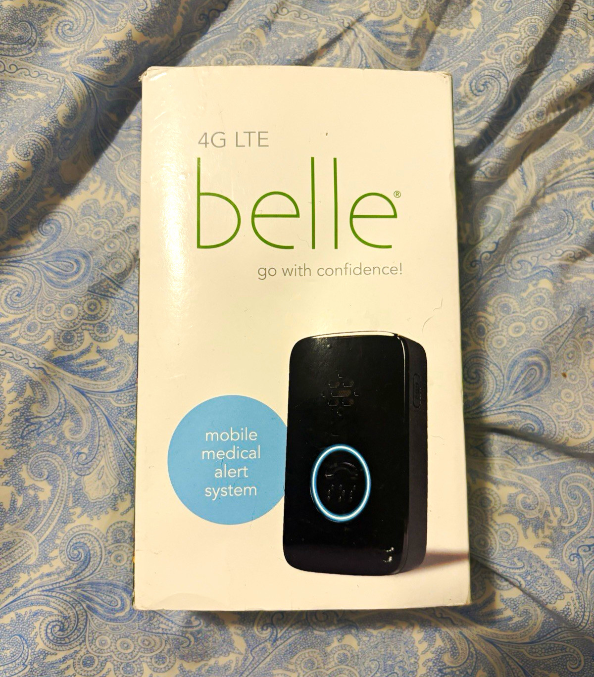 belle 4G LTE Mobile GPS Medical Alert Device Black w/ Charging Dock & USB Cable