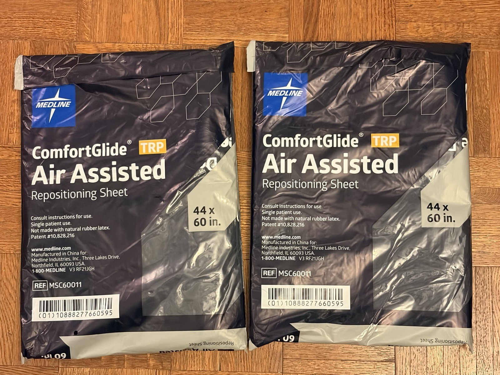 2x Lot Medline MSC60011 ComfortGlide Air Assisted Repositioning Sheet 44×60