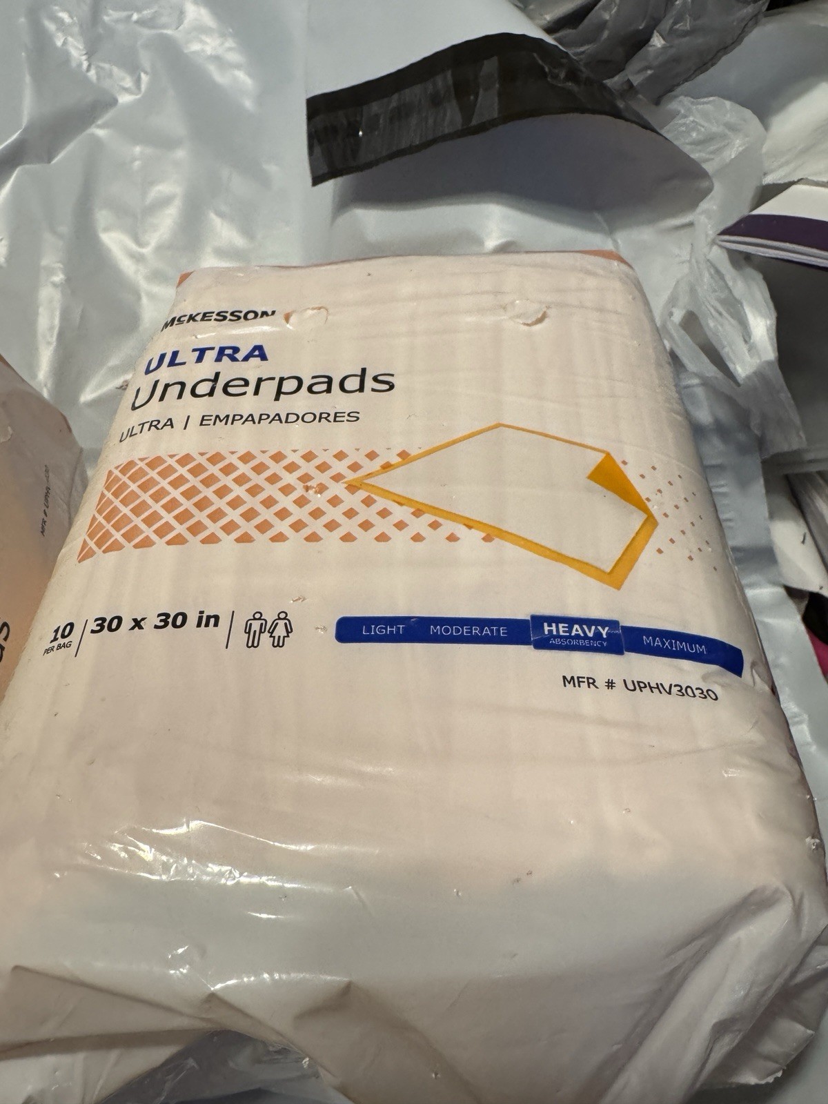McKesson Ultra Underpads Heavy Absorbency Disposable Odor Control 30×30 (2 pk)