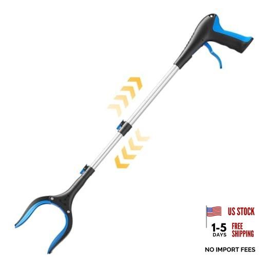 Telescopic Grabber Reacher Tool, 5-Level Adjustable Length (23” to 41”) Blue