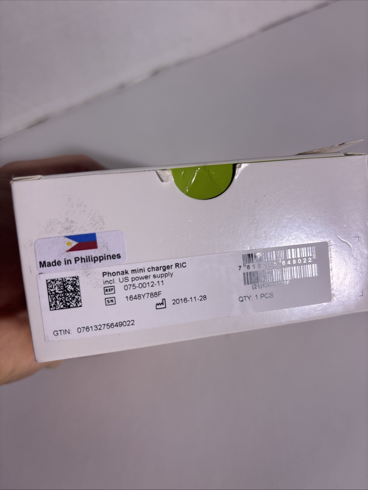 Phonak Mini Charger RIC REF NO 075-0112-11 NIB