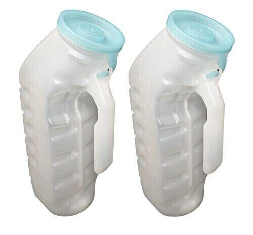 10 Medline Male Man Deluxe Urinal Glow In Dark Lid 1000ml 32oz Urine Pee Bottle