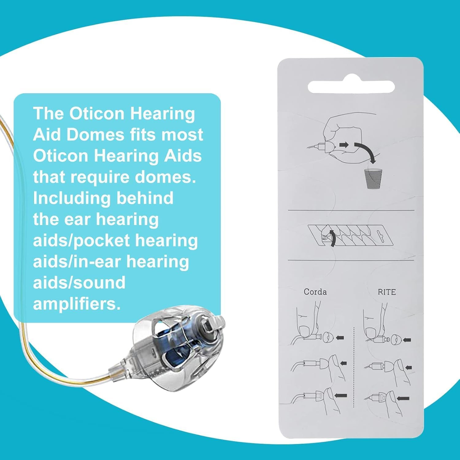 Base Domes 6Mm Double Vent Hearing Aid for Replacements, Minifit Double Vent B