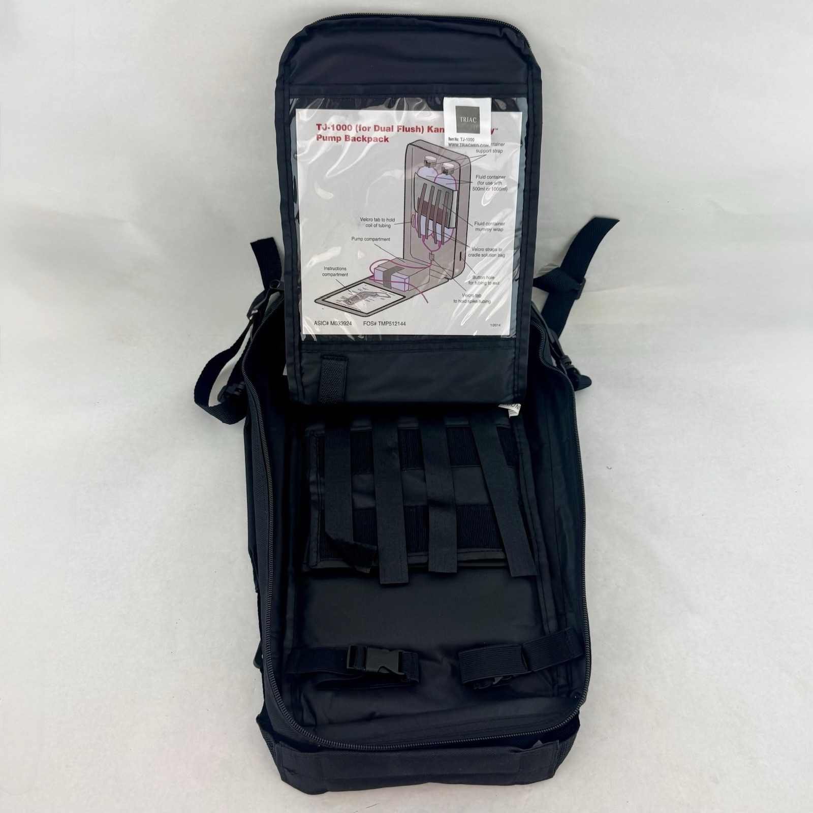 Triac Kangaroo Joey Pump Backpack Only TJ-1000 Dual Flush System Black