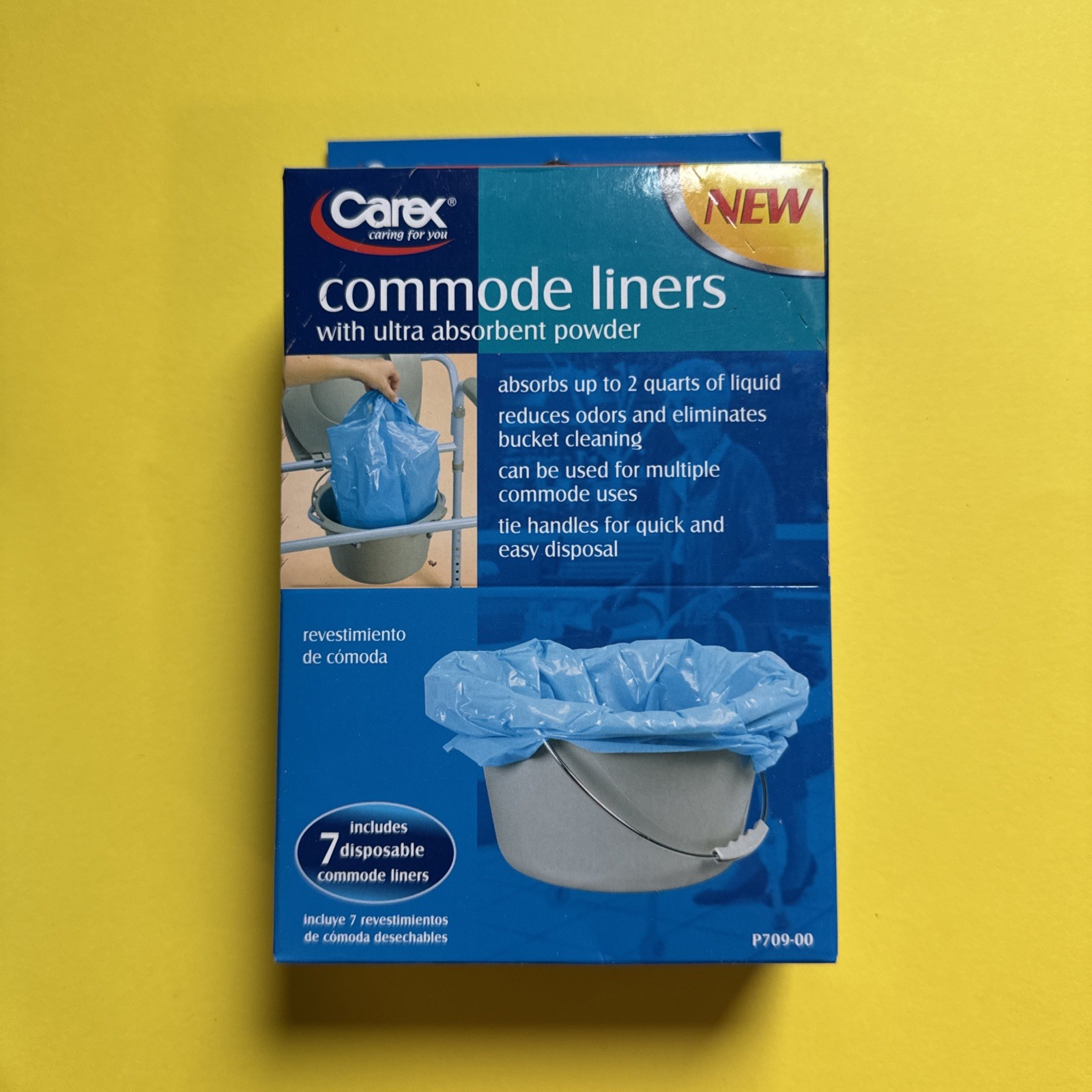 Carex Commode Liners Ultra Absorbent P709-00 Holds 2 Quarts of Liquid *(6-pack)*