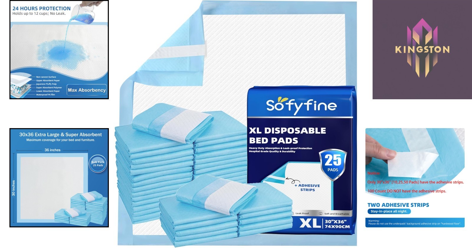 Soft and Absorbent 30”x36” Disposable Bed Pads – Ideal for Adults and Puppies